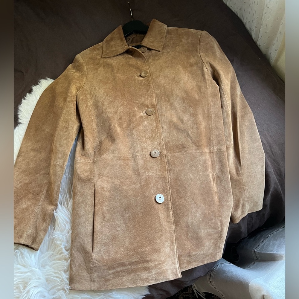 Bernardo Tan Suede Coat
